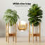 Bamboo Adjustable Plant Stand Indoor Outdoor Modern Display Stand Rack