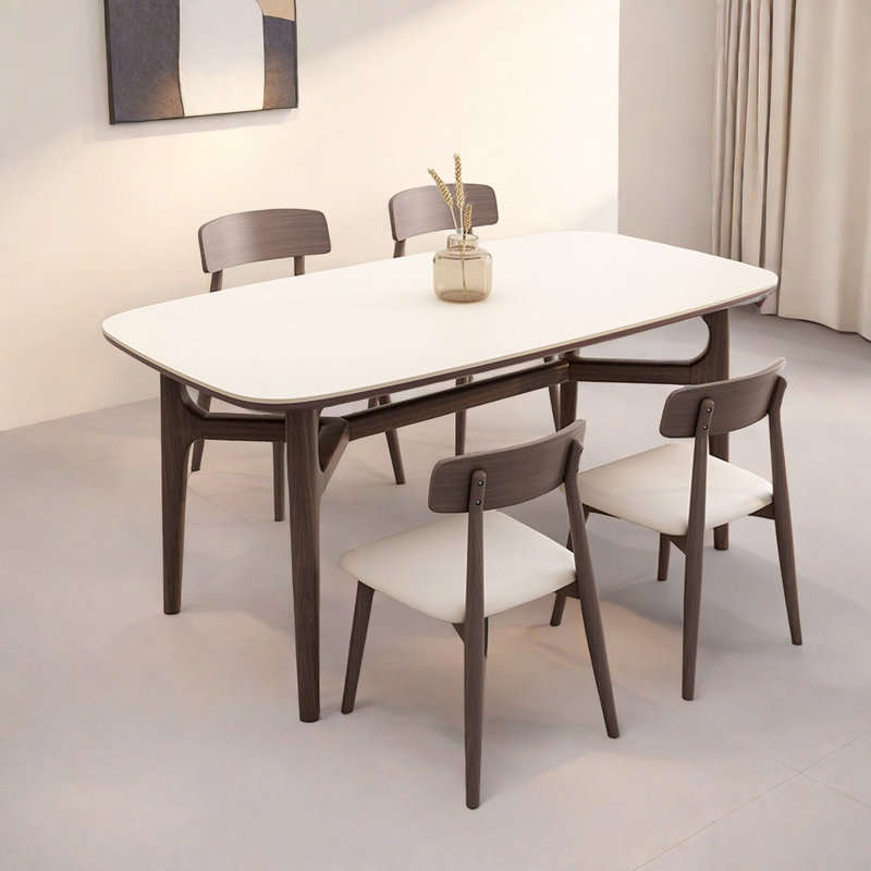 Table et chaise de salle à manger familiale et chaleureuse, H 29,5 po x L 59 po x l 31,4 po