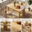 Extendable Dining Table, Wooden Extendable Kitchen Table for 4-8 People