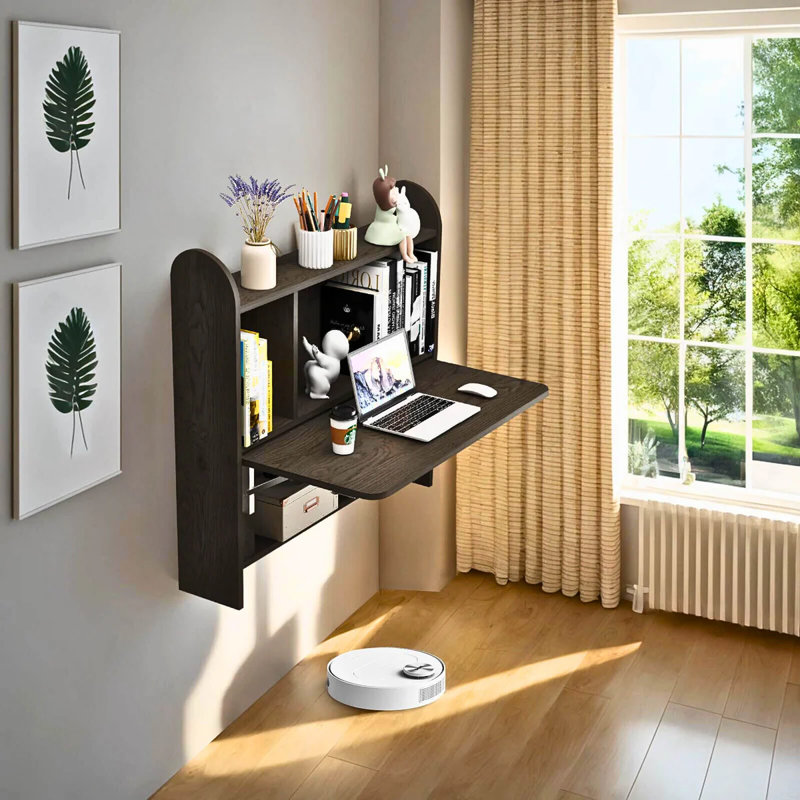 Dotha Solid Wood Floating Desk
