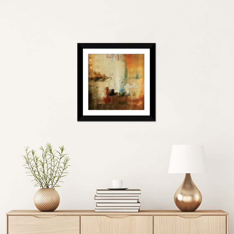 «Freeflow», reproduction sur toile, H 16 po x l 16 po x P 1 po, Papier d'art encadré noir, Blanc