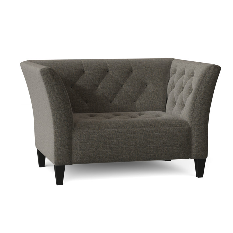 Carruth Upholstered Armchair, Vibe Smokey Chenille