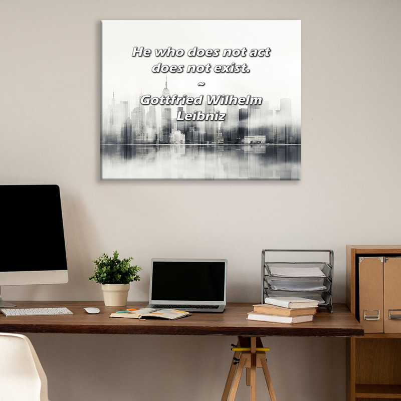 «Artsy Quote» par Gottfried, Wilhelm Leibniz, toile tendue avec châssis, H 17 po x l 24 po