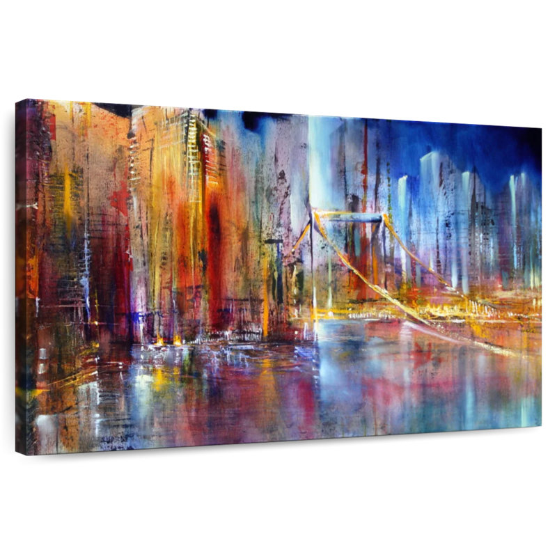 Avery Vibrant Cityscape, 8" H x 12" W