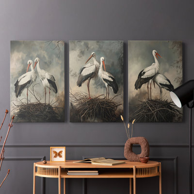Série Sea and Shore XXXIX - Ensemble de toiles tendues avec châssis Premium - Prêt à être accroché