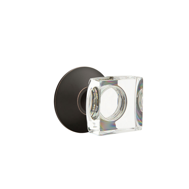 Double Dummy Modern Square Crystal Knob with Modern Rose
