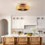 Ventilateur de corde rétro 20 "avec télécommande et ventilateur réglable à 6 vitesses pour salon, chambre à coucher, cuisine - AMPOULES NON INCLUSES