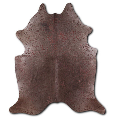 Custom Dyed Brown on Brown Cowhide Rug