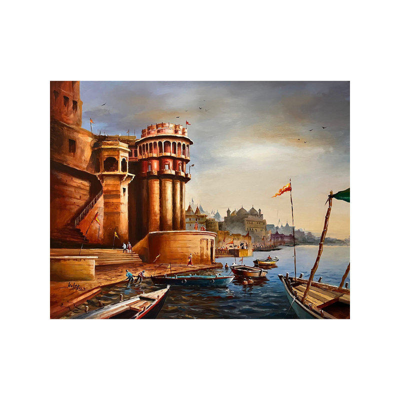 Banaras Ghat | Acrylique sur toile | Par Kulwinder Singh