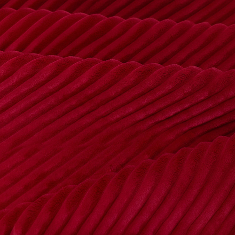 Repose-pieds plein Corduroy Upholstery, Rouge