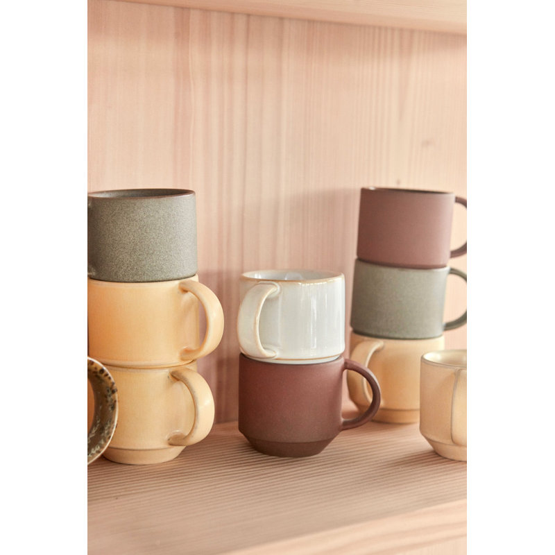 Yuka Handmade Terracotta Espresso Cup, Yellow, 9 fl oz.
