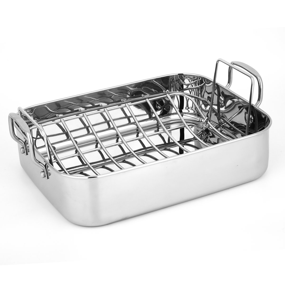 NutriChef Non-Stick Stainless Steel Roasting Pan NutriChef
