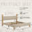 Natural Log Style Upholstered Bed With Solid Wood Post-118736347-122808977