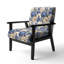 Chaise d'appoint florale Cobalt-6885484