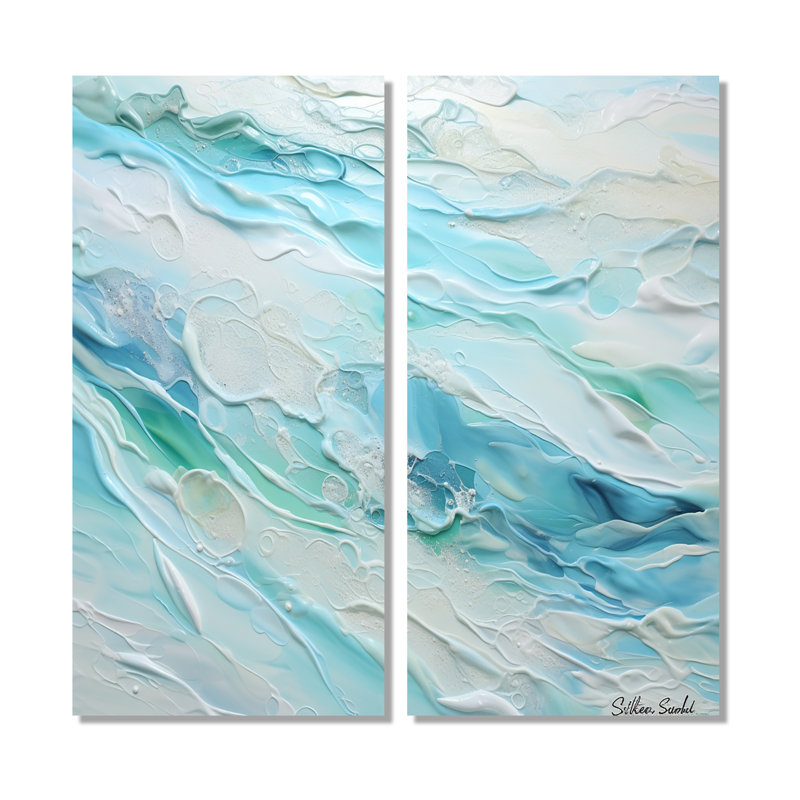 «Ocean Charm», impression sur toile, océan côtier, H 32 po x l 32 po, Toile tendue, Ne s’applique pas