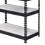 Modern 4-Tier Bookcase With Adjustable Shelves And Open Metal Frame, Natural & Black