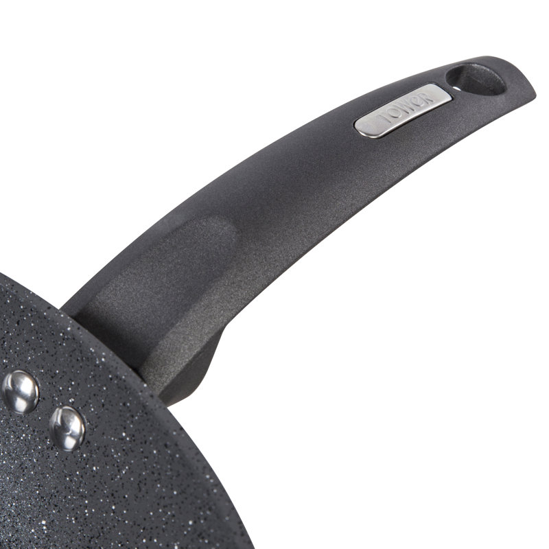 Tower Cerastone Forged Frying Pan with Non-Stick Coating and Soft Touch Handles, 32cm Diameter
