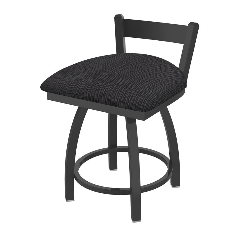 Tabouret de coiffeuse en métal Catalina, Étain, Tissu-graphique ancre