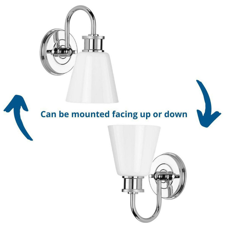 Hollymead Armed Sconce, Polished Chrome