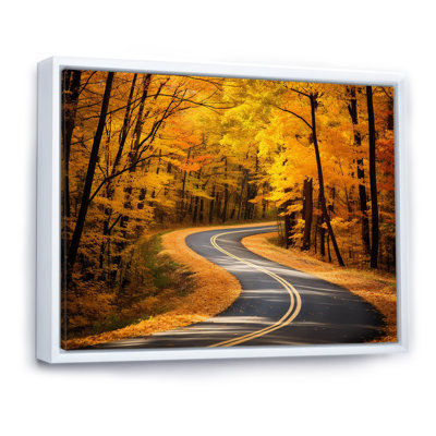 «Golden Road Into The Autumn Forest II - Road», art mural