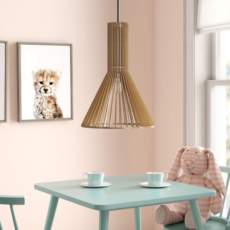 Lecuyer Eclectic 1-Light Single Cone Pendant, 21.6" H x 15.7" W x 15.7" D