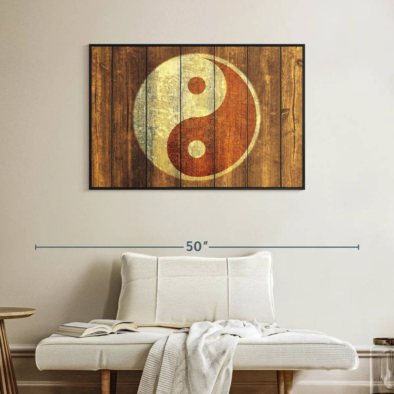 Kerrick Wood Style Yin Yang, 27" H x 40" W