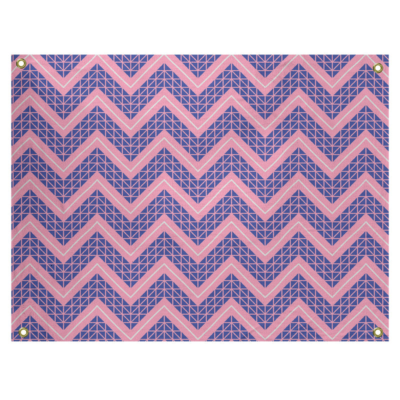 Tapisserie Stephenie, H 26 po x l 36 po, Rose / Bleu