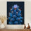 Cactus monochrome orange, bleu, désert, lueur II - cactus floral