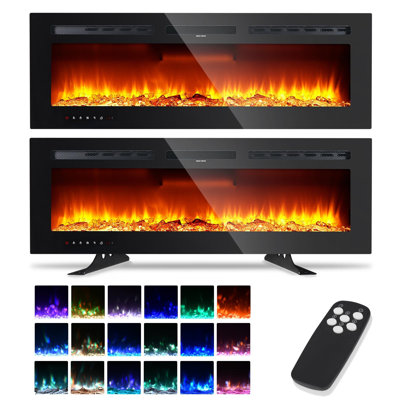 ZACOO 55.12 cm W Fireplace