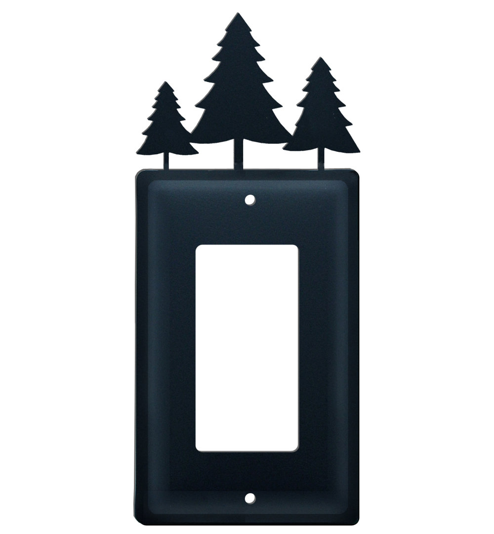 Landscape & Nature 1 - Gang Single Outlet Wall Plate Village Wrought Iron