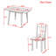 Ensemble de table de salle à manger 5 pièces pliable avec abattant et 4 chaises rembourrées pour les appartements-133231665