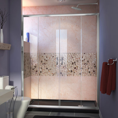 Visions 74.75" H Semi-Frameless Shower Enclosure