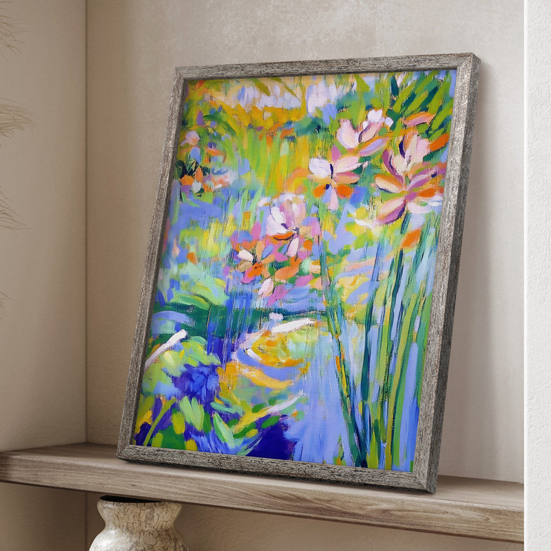 Reproduction encadrée FLORAL Series DCXIII - bois massif, H 30 po x l 24 po