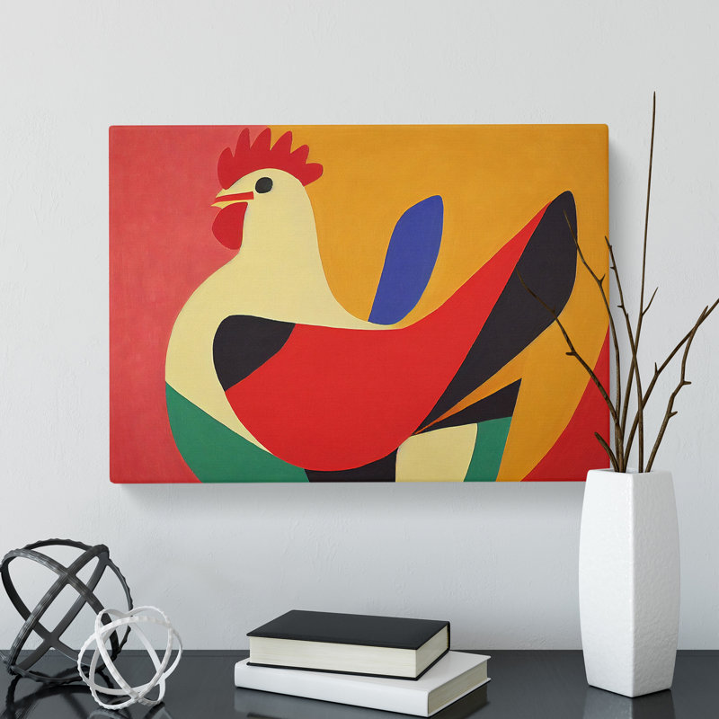 Rooster Abstract Vol.1 - Wrapped Canvas Painting, 35cm H x 50cm W x 3cm D