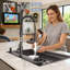 Évier de cuisine noir en cascade avec robinet escamotable Gunmetal
