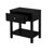 Dylan Wooden End Side Table Nightstand With Glass Top And Drawer-1640428775