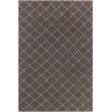 Gaia Patterned Knotted Contemporary Wool Charcoal Area Rug