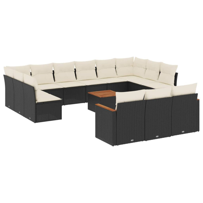 Grand canapé modulaire en rotin PE Vidaxl
