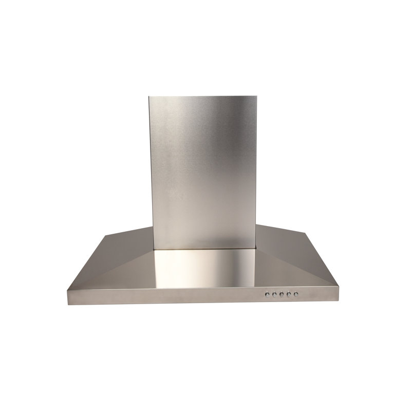 Hotte de cuisine murale à conduit 30 po 720 pi ³/min en nickel brossé