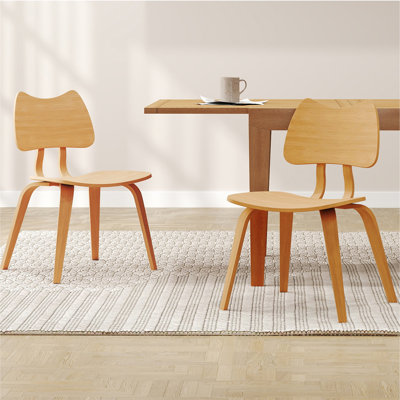 Modern Dining Chairs With Backrest, With Solid Wood Frame, For Dining Room/Living Room