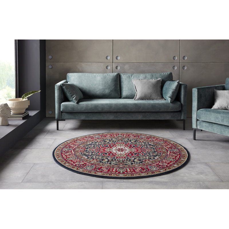 Skazar Isfahan Navy Rug, Round 160cm