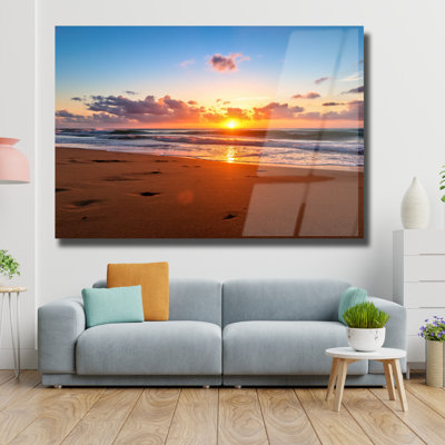 Art tropical en verre trempé Tropical Beach