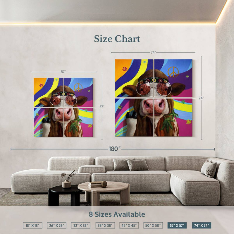 Ketti Grass Fed, 74" H x 74" W
