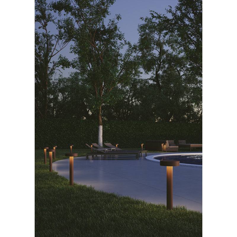 Aarvi Metal Bollard Light, Bronze