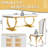 7 Pieces Luxury Kitchen Dining Table Set Of 6,70”Faux Marble Top With U-Shape Metal Base Dining Table For Kitchen, Dining Room-1674469234-1647672722-1647677901