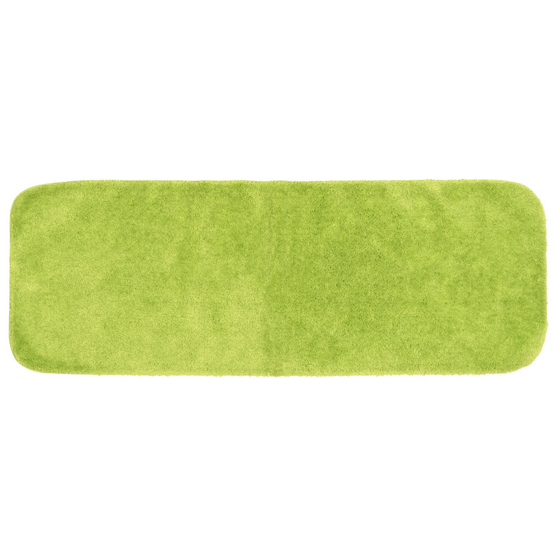 Tapis de bain antidérapant en nylon doux Mccluney, L 22 po x L 60 po, Lime-Aid