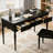 Simple Rectangle Black Solid Wood Writing Desk