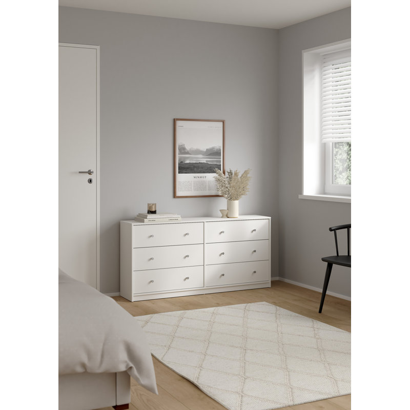 Clanton 56.34'' W 6 - Drawer Dresser, White
