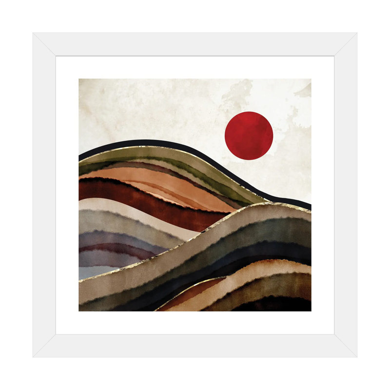 «Fall Fall Abstract», reproduction d'impression, 16" H x 16" W x 1'' D, Papier encadré blanc, Blanc