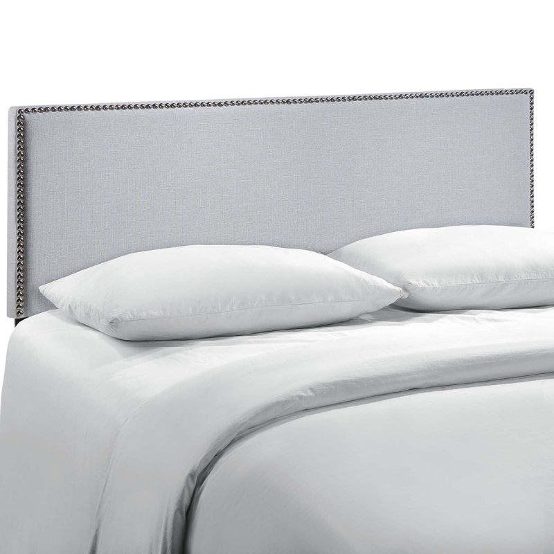 Tête de lit tapissier cloutée, Grand, Gris